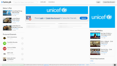 Visit Tune.pk video host